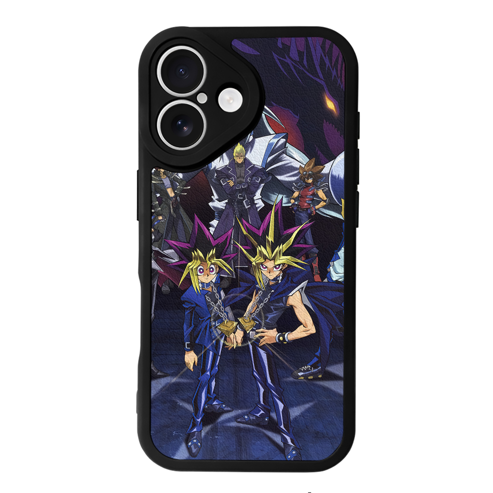 （画像用） 遊☆戯☆王 Yu-Gi-Oh! 【iPhone 16シリーズ対応】シリコンスマホケース（レザー調） 材質：シリコン